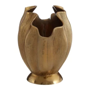 Gold Fluted Vase