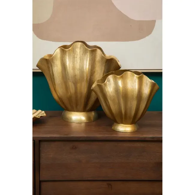 Gold Fluted Vase