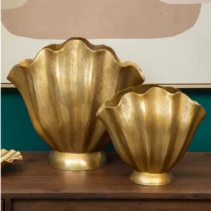 Gold Fluted Vase