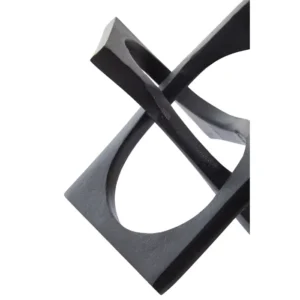 Black Metal Link Sculpture - Image 5