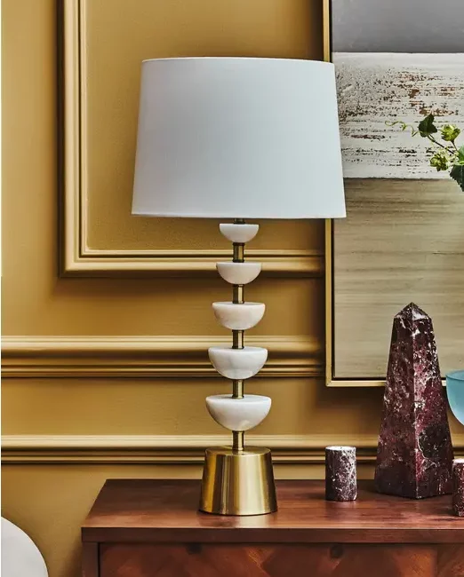 Fiorina Gold Marble Table Lamp