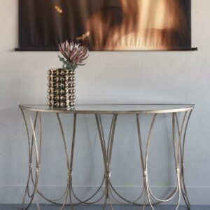 Antique Gold Scallop Console Table