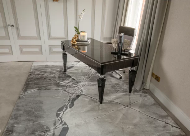 grey rug marble effect living room