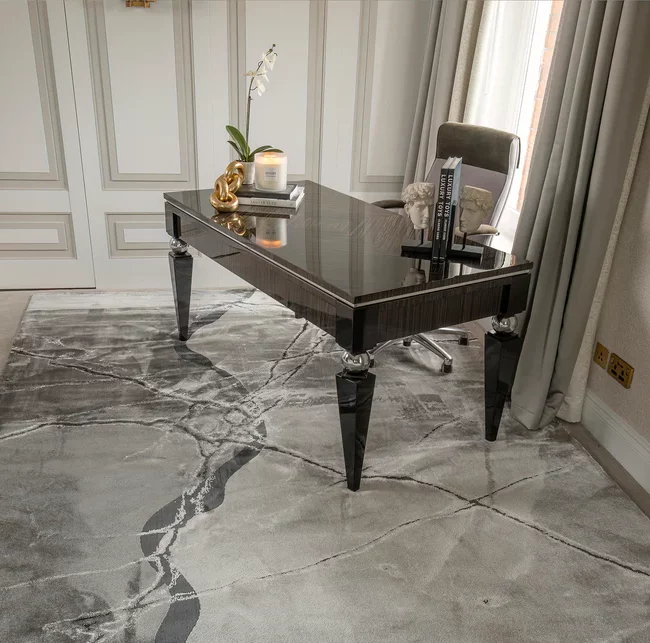 grey rug marble effect living room