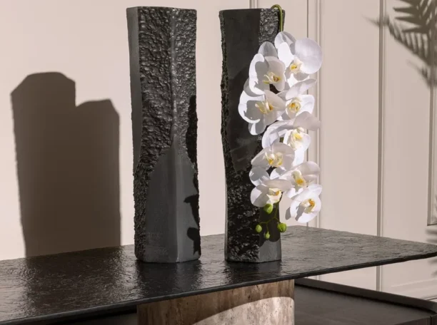 Palermo Grey Textured Vase