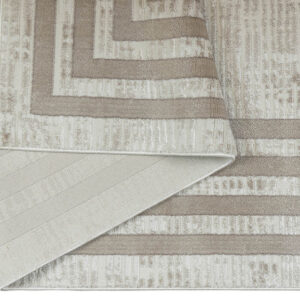 Elite Border Rug In Cream & Brown - Image 5