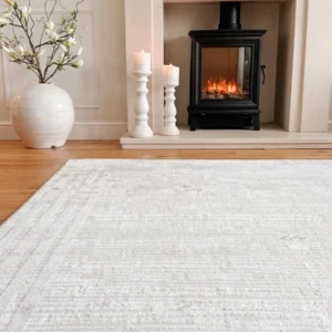 Elite Border Rug In Cream & Brown - Image 10