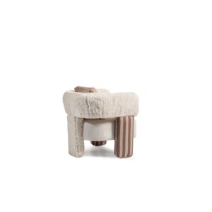 luxury bepoke accent chair cream and gold