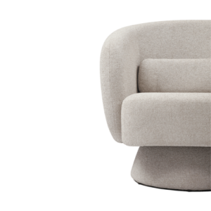 Experience ultimate comfort and style with our Rachel Armchair, crafted with a warm and durable boucle fabric cover. Its compact, curved design makes it a stylish addition to any modern living space.