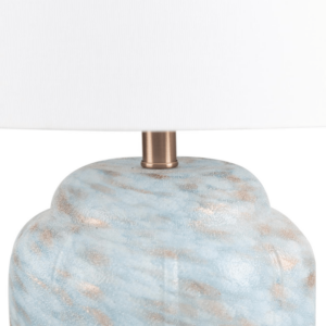 Light Blue Speckled Table Lamp