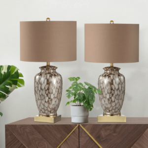 Brown Speckled Ceramic Lamp