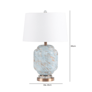 Light Blue Speckled Table Lamp - Image 8