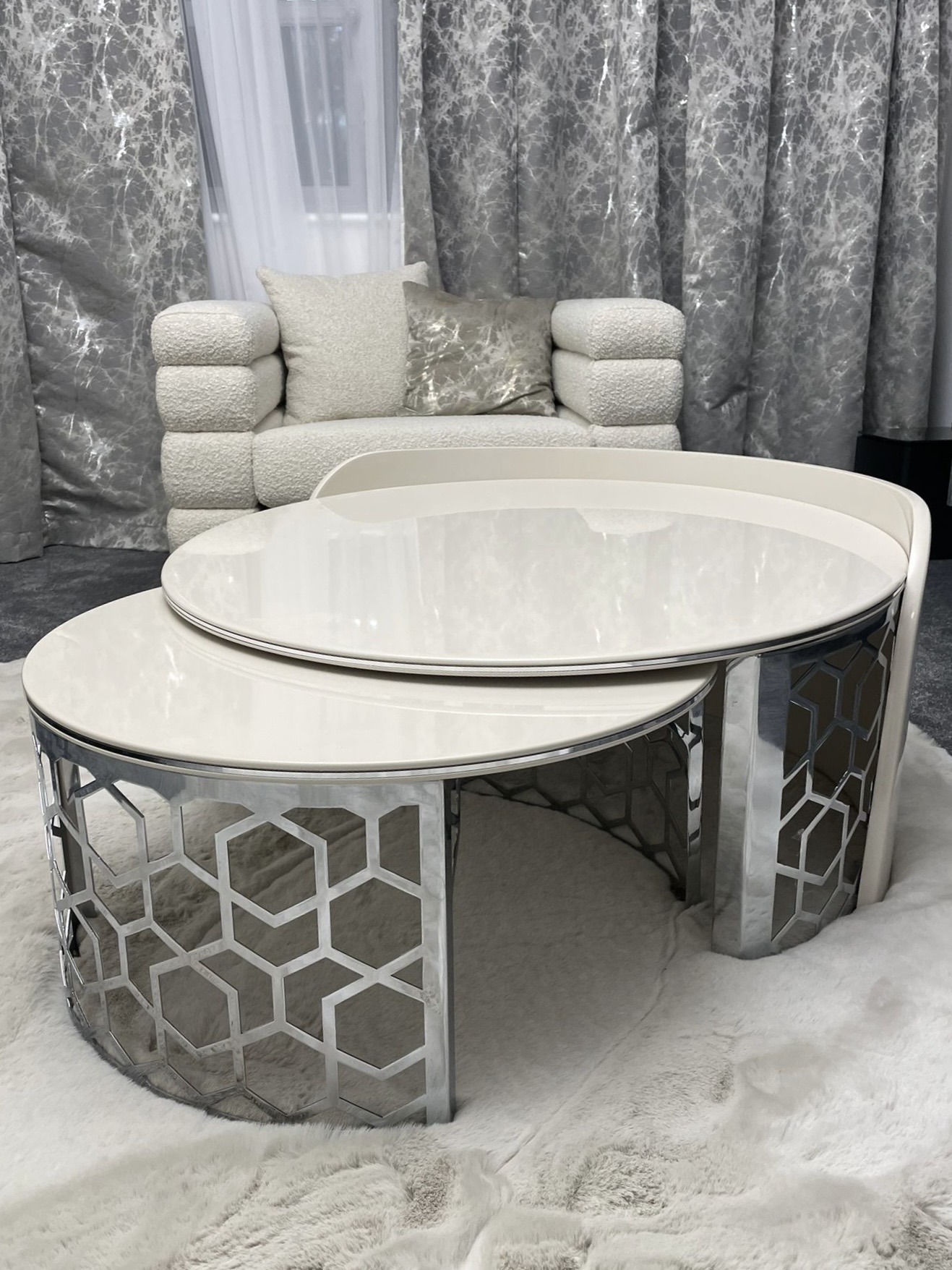 palazzo silver coffee table