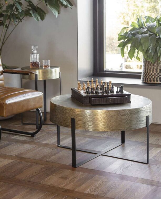 Santa Monica Brass Coffee Table