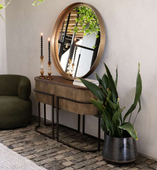 Heritage Antique Gold Console Table