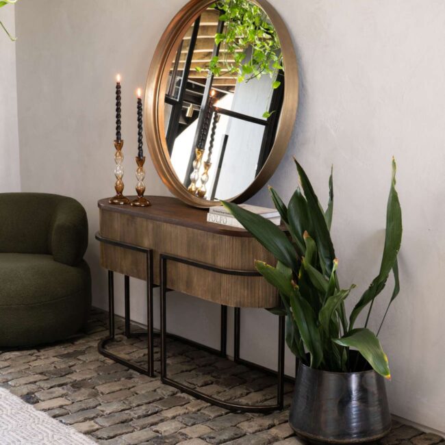 Heritage Antique Gold Console Table