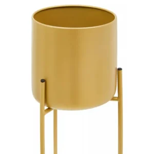 Large Gold Floor Planter - Image 3