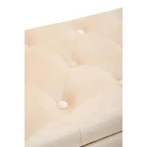 Lorna Cream Velvet Storage Bench - Image 4