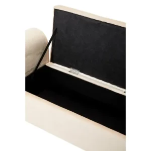 Lorna Cream Velvet Storage Bench - Image 8