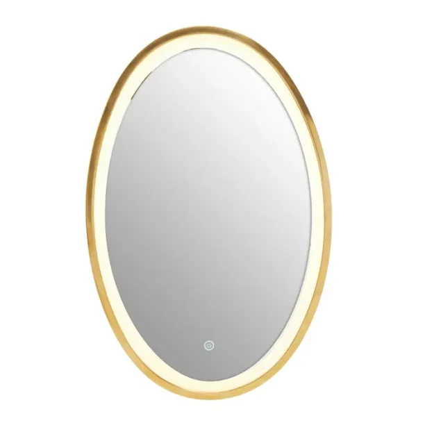 Ava Illuminated Gold Oval Mirror