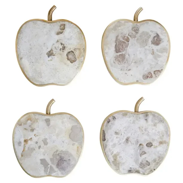 Apple Shaped Marble Coasters