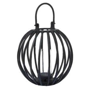 Matte Black Birdcage Lantern - Image 2