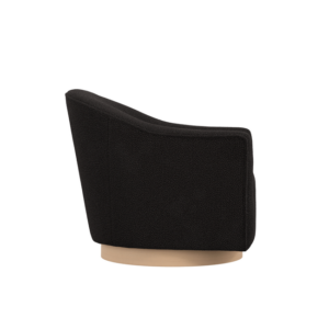 Olivia Swivel Chair in Black Boucle - Image 4