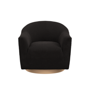 Olivia Swivel Chair in Black Boucle - Image 6