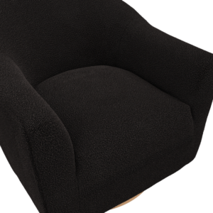 Olivia Swivel Chair in Black Boucle - Image 3