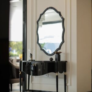 black console table