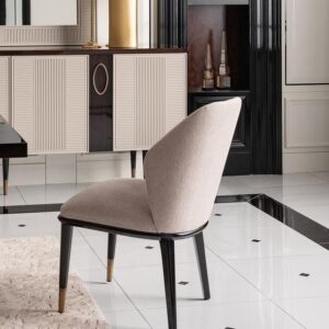 bespoke luxury dining chair wooden legs