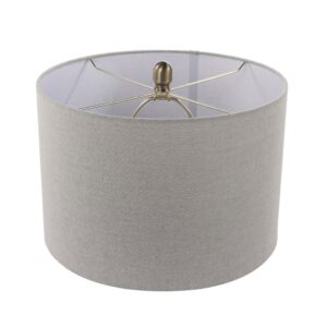 Crystal Table Lamp with Grey Linen Shade - Image 7