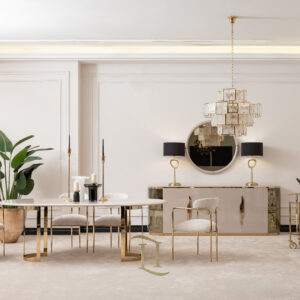 luxury cream and gold sideboard