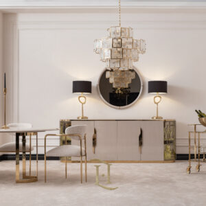 luxury cream and gold sideboard