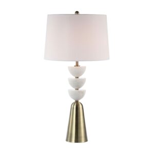 Brooklyn White Marble & Antique Table Lamp - Image 3