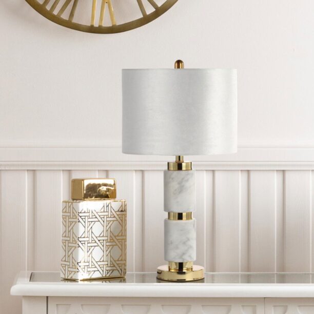 Aura White Marble Table Lamp