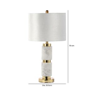 Aura White Marble Table Lamp - Image 4