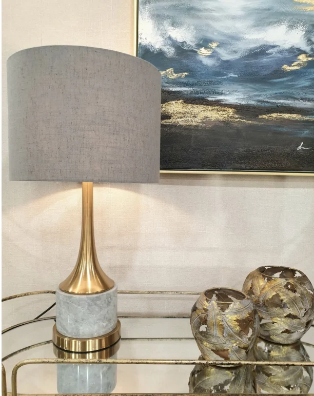 Athena Marble & Brass Table Lamp