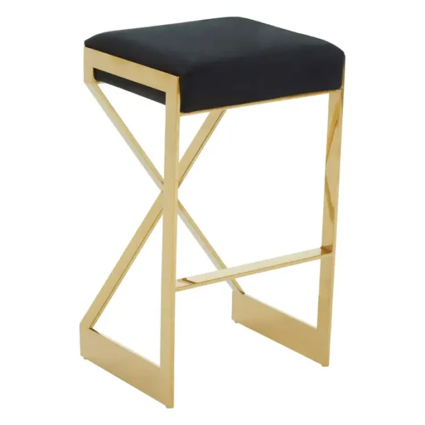 Celine Bar Stool Black & Gold