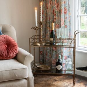 Laura Ashley Brass Drinks Trolley