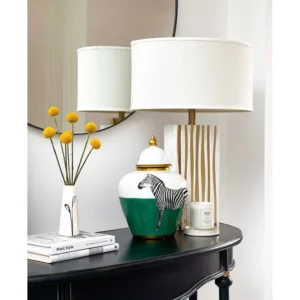 Vesper Marble & Brass Table Lamp