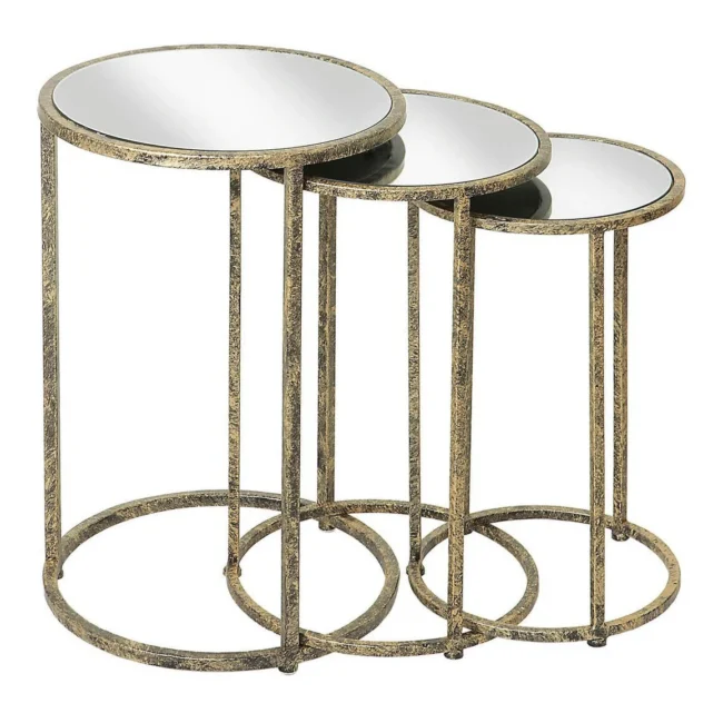 Celeste Mirror Top Nesting Tables – Set of 3