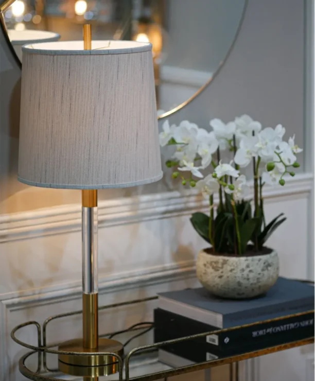 Isla Brass Crystal Lamp