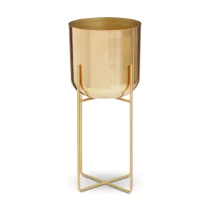 Serena Gold Floor Planter - Image 2