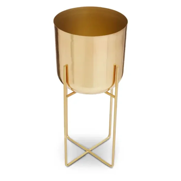 Serena Gold Floor Planter