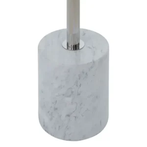 Elevate your space with the Verona White Marble & Chrome End Table. Featuring a round marble top and chrome pedestal base for a modern luxe look.