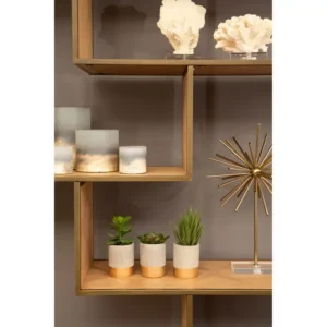 Marseille Oak and Brass Display Unit - Image 8