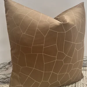 Mocha Luxe Geometric Cushion - Image 4