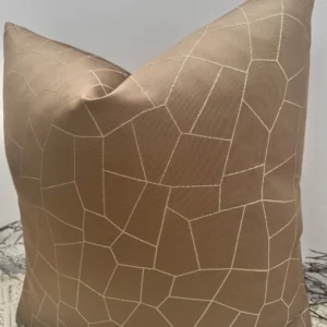 Mocha Luxe Geometric Cushion - Image 5