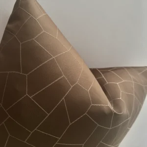 Mocha Luxe Geometric Cushion - Image 6